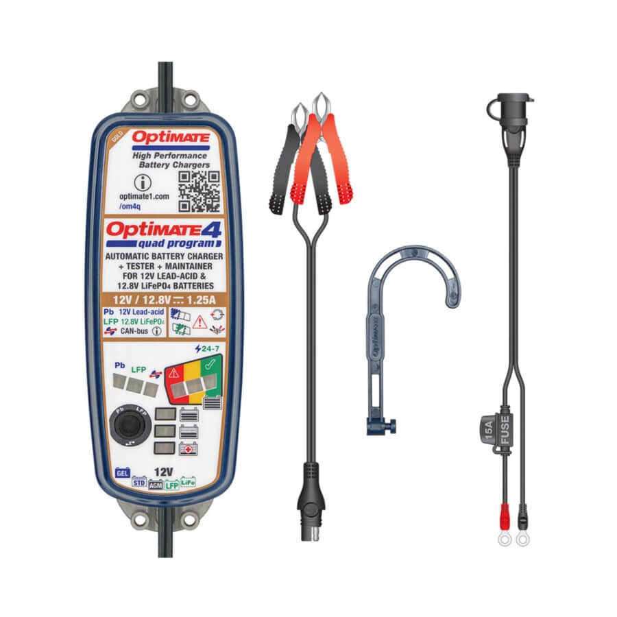 Optimate 12 volt, 1,25A acculader