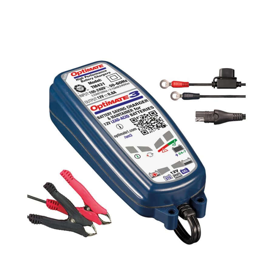 Optimate 12 volt, 0.8A acculader